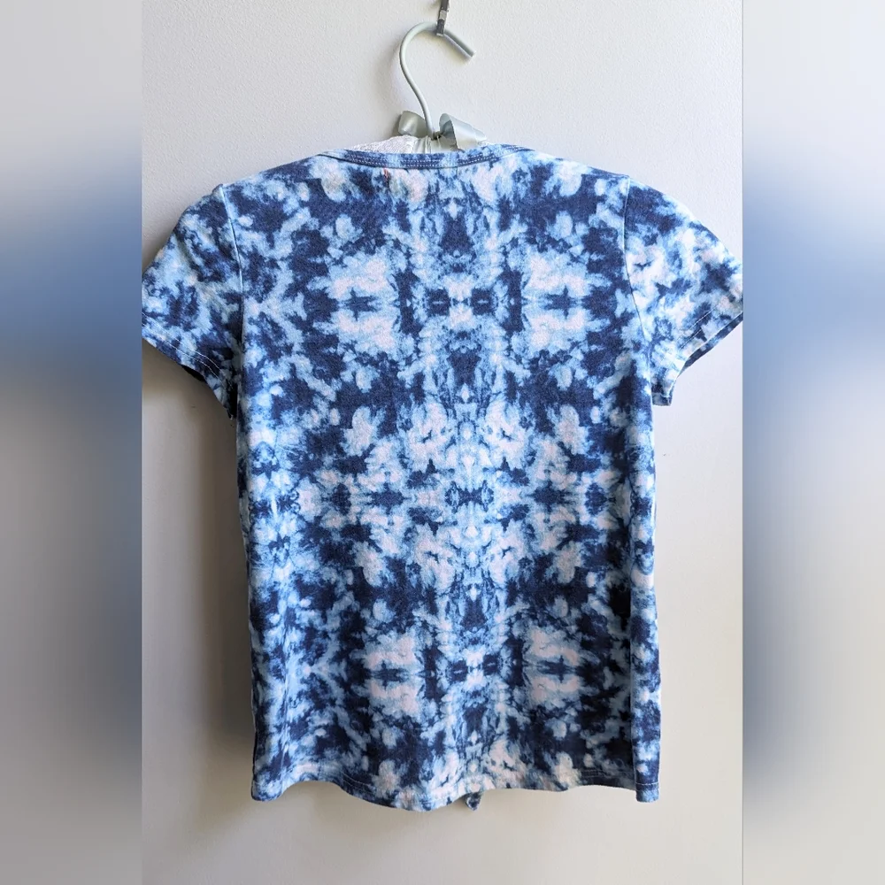 Betsey Johnson  Tie-dye Pattern T-shirt  with Sequin Heart  Size 12